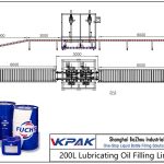 Automatic 200L Lubricating Oil Filling Line خودکار 200L چکنا کرنے والی تیل بھرنے والی لائن